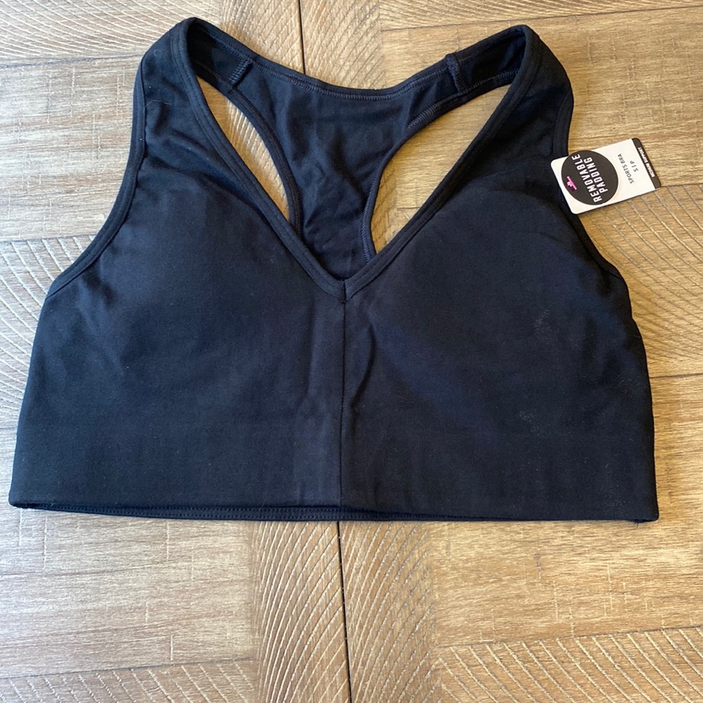 NWT PINK Victoria’s Secret Black Sport Bra
